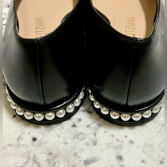 like new Stuart Weitzman two black pearl  flats - size 8 - Picture 8 of 12